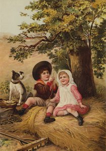 Bambini che giocano in campagna da English School